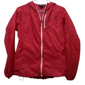 Patagonia Women's Red Full Zip Windbreaker Jacket Size XS - Staining-See Photo